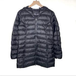 Eddie Bauer Cirruslite Down Filled Packable Puffer Coat Parka Hooded Black M